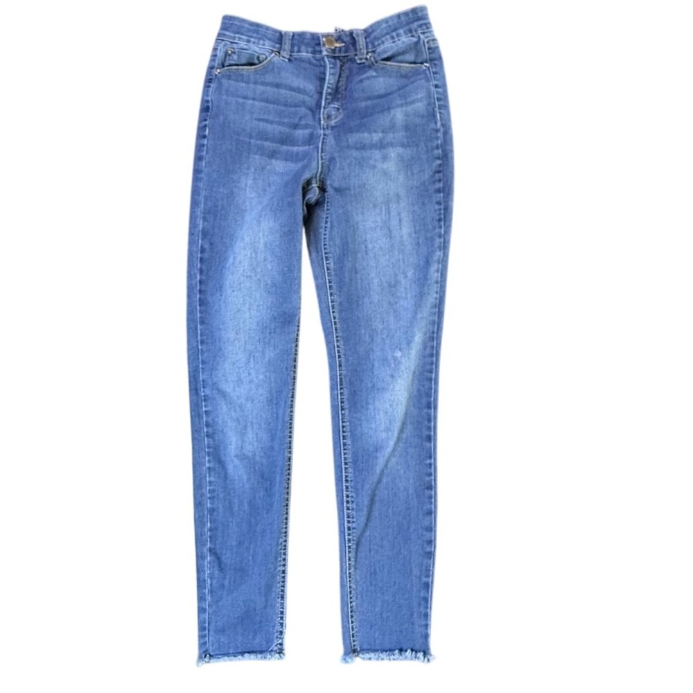 BBJ Jeans High‎ Rise Skinny Ankle Frayed Hem Stretch Denim Size 1/25